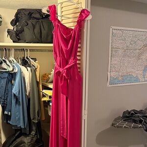 Vibrant Pink Sleeveless Dress